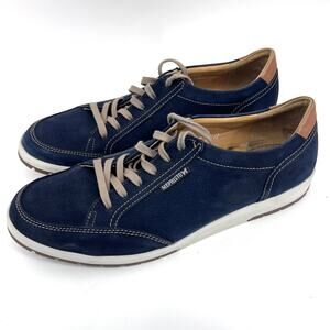 Mephisto Mens Ludo Blue Suede Lace Up Sneakers Shoes U.S. Size 12 Preowned